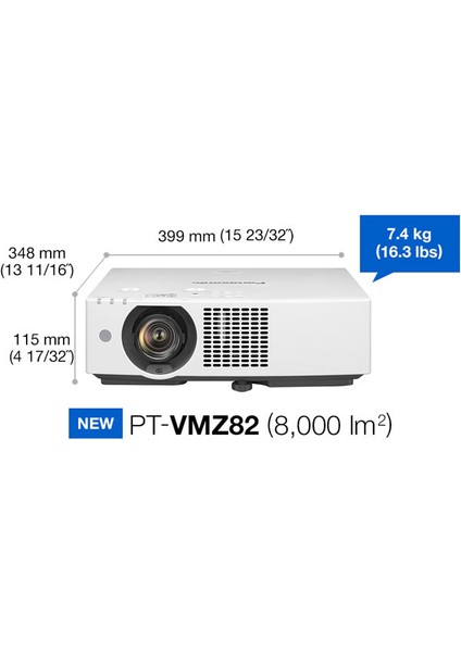 PT-VMZ82 8000 Ansi Lumen 1920X1200 Çöz 5 Milyon Kontrast Lazer Projeksiyon