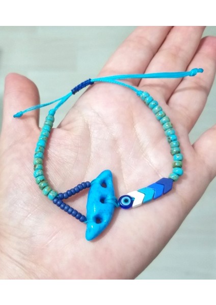 Mat Hematit Doğaltaşlı Süryani Nazar ve Miyuki Round Boncuklu Unisex Bileklik indirimleri