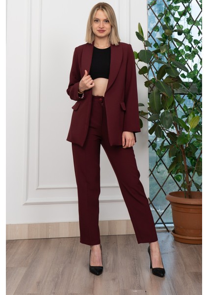 Astarı Desenli Klasik Ceket Pantolon Takım 1273