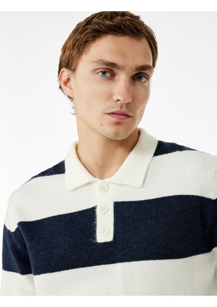 Regular Fit Uzun Kollu Polo Yaka Triko Kazak