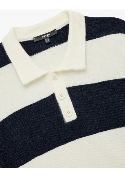 Regular Fit Uzun Kollu Polo Yaka Triko Kazak indirimleri