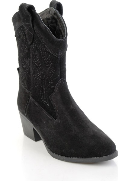 Siyah Hakiki Deri Kadın Bot & Bootie K02586888902 fiyatları