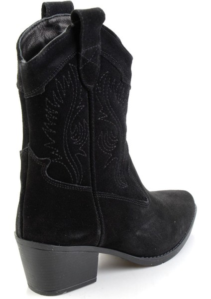 Siyah Hakiki Deri Kadın Bot & Bootie K02586888902 modelleri