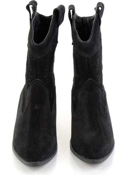 Siyah Hakiki Deri Kadın Bot & Bootie K02586888902 fırsatları