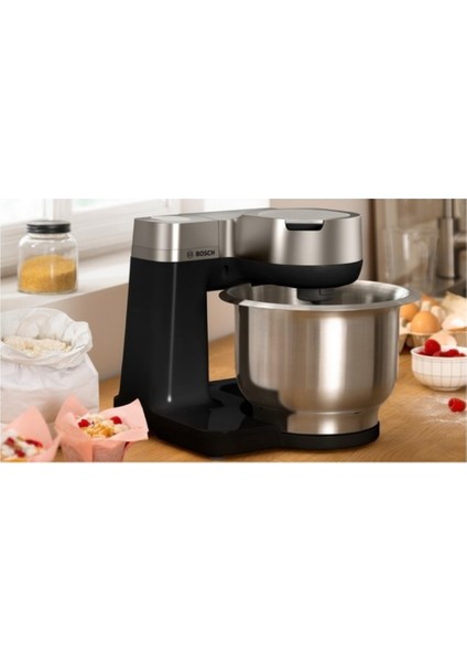 Mutfak MAKINESI,900 W, Siyah, MUMS2VM40 Serie 2 ,gümüş+ Dijital Mutfak Tartısı Hediye modelleri