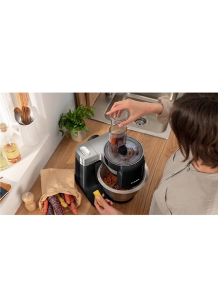 Mutfak MAKINESI,900 W, Siyah, MUMS2VM40 Serie 2 ,gümüş+ Dijital Mutfak Tartısı Hediye