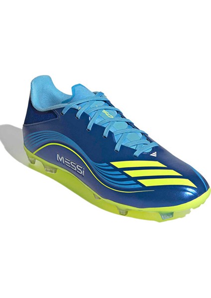 F50 Messi League Fg/mg Erkek Çoklu Çim Zemin Kramponu JP7447 Mavi modelleri
