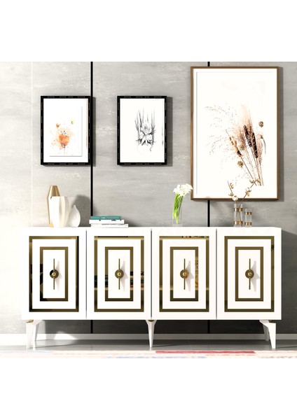 Violact (KB150) Konsol Beyaz-Altın