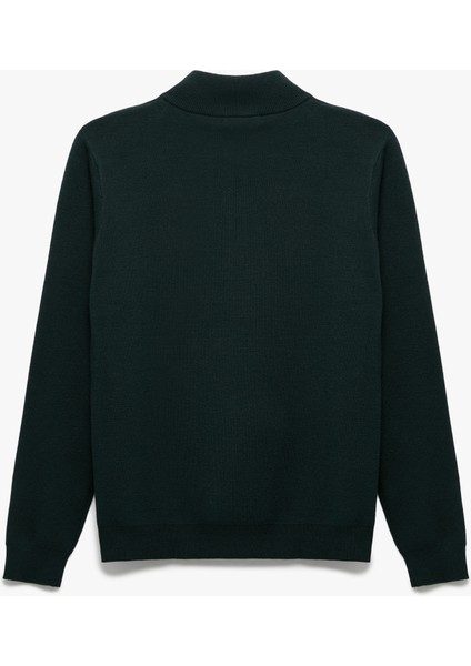 Uzun Kollu Viskon Karışımlı Yarım Fermuarlı Triko Kazak fırsatları