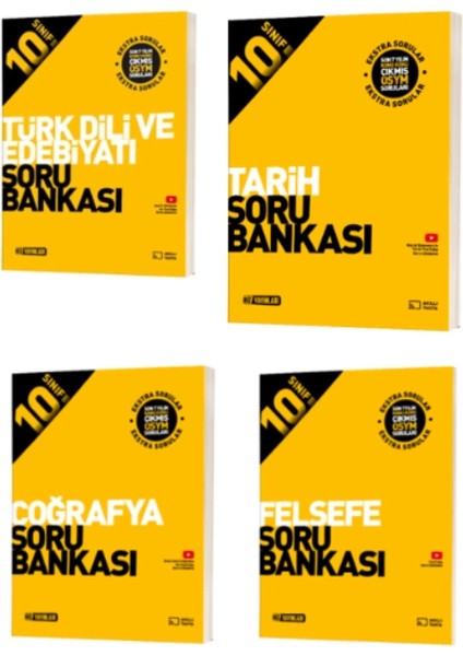 10. Sınıf Edebiyat - Tarih - Coğrafya - Felsefe Soru Bankaları