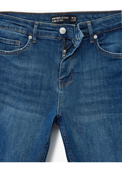 Pamuklu Normal Bel Slim Fit Jean Pantolon - Brad Jean fırsatları