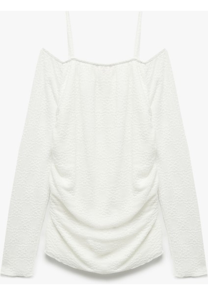 Düşük Omuz Uzun Kollu Askılı Bluz fiyatları