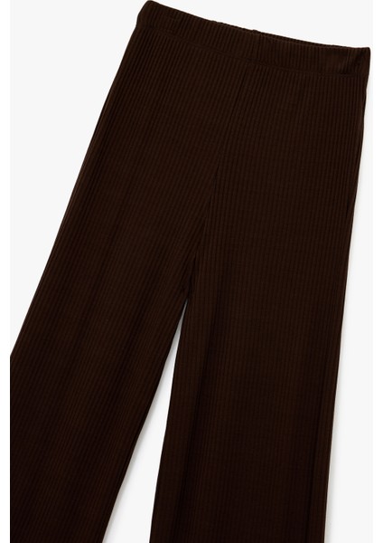 Viskon Karışımlı Yüksek Bel Ispanyol Paça Tayt Pantolon modelleri