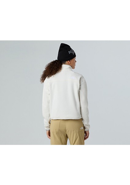 W Glacier Fleece 1/2 Zip Short Jacket Kadın Outdoor Çeyrek Fermuarlı Polar Üst NF0A8D2CQLI1 Beyaz fırsatları