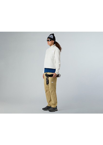 W Glacier Fleece 1/2 Zip Short Jacket Kadın Outdoor Çeyrek Fermuarlı Polar Üst NF0A8D2CQLI1 Beyaz indirimleri