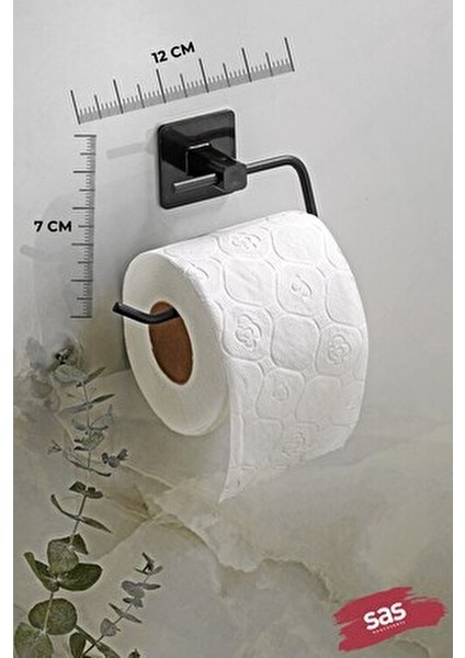 Tuvalet Kağıtlığı Geniş Kapaklı Ergonomik Tasarım Siyah Renk