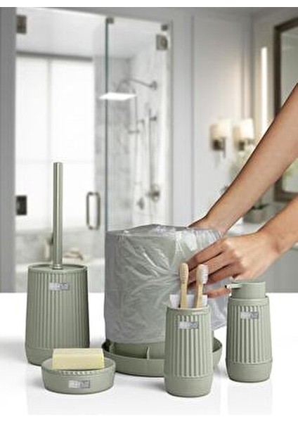 Nida Yeşil 5'li Banyo Seti fırsatları