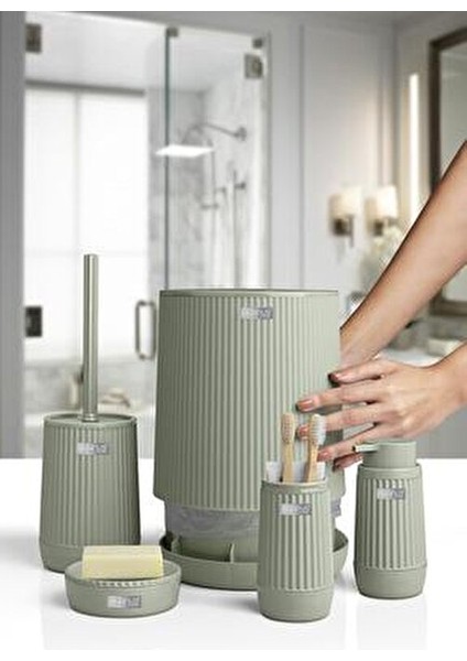 Nida Yeşil 5'li Banyo Seti indirimleri