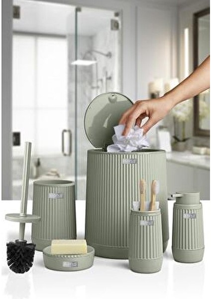 Nida Yeşil 5'li Banyo Seti