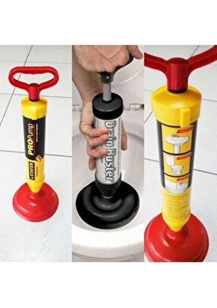 Wc Lavabo Klozet Açıcı Pompa Kırmızı ve Sarı Renkli modelleri
