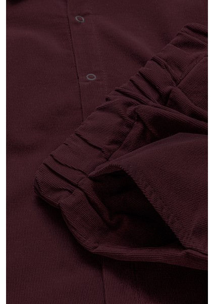 Kız Çocuk Mürdüm Kadife 2'li Takım, %100 Pamuk indirimleri