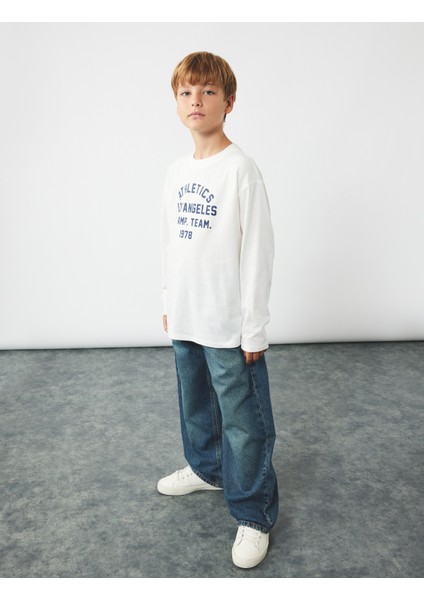 Pamuklu Geniş Paça Denim Pantolon - Loose Fit Jean fiyatları