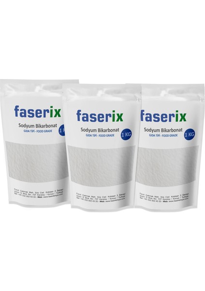 Sodyum Birkarbonat (Şişecam) Ingiliz Karbonatı Gıda Tipi 3 kg