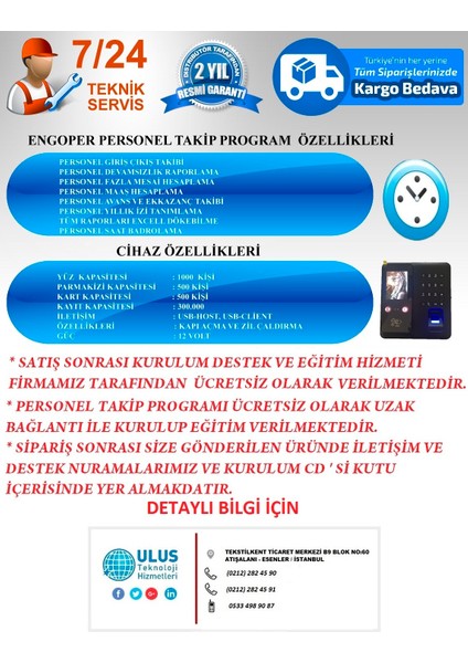 Personel Takip Sistemi Yüz Tanıma Parmak Izi Pdks Programı Dahil
