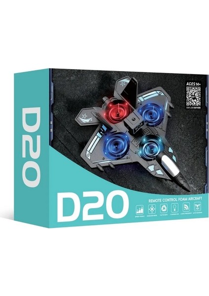 D20 Kameralı Wifi App Uçan Jet Drone Gyro Stabilize Engel Kaçınmalı Uzaktan Kumandalı Akıllı Köpük Uçak