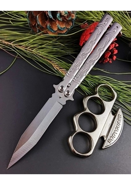 Silver Ejderha Desenli Kelebek