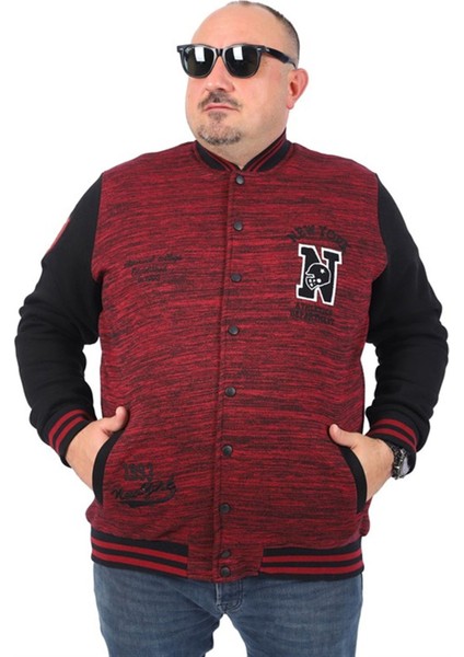 Büyük Beden Erkek College Mont 22728 Bordo