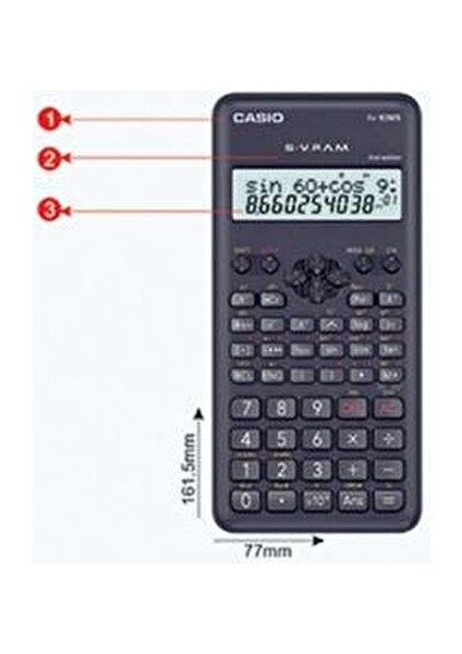 Bilimsel Hesap Makinesi FX-82MS 2. Versiyon S-VRAM Ekranlı Kullanışlı Tasarım fırsatları
