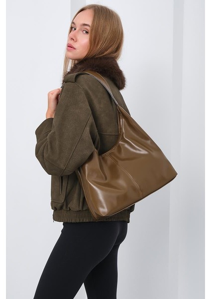 Gina Vintage Deri Omuz Çantası Vizon fiyatları