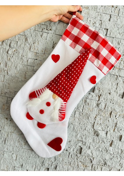 Yılbaşı Dekoru Süsü Noel Hediye Çantası Çorabı Peluş Noel Çorabı Şömine Asma Noel Çorap Cüce fiyatları
