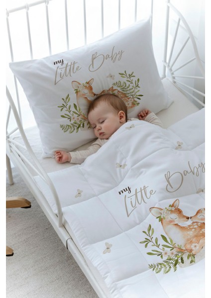 Organik Baskılı Bebek Boy (100X150) Yorgan Seti - For Baby Serisi - Mom And Baby Deer fiyatları