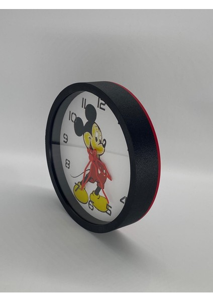 Micky Mouse Temalı, Siyah Kasa Duvar Saati fiyatları