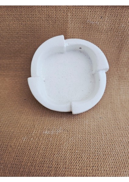 3 Lü Set Minimalist Saf Beyaz Beton Küllük, El Yapımı, Dekoratif Takı Tabağı, Sade Ofis Masaüstü Aksesuarı, Küllük modelleri