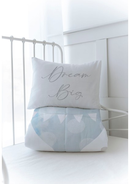 Organik Baskılı Bebek Boy (100X150) Yorgan Seti - Pure Baby Serisi - Bulutlu Mavi Hava Balonu modelleri