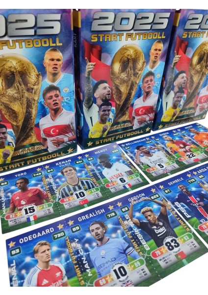 Start Futbol 50 Jelatinli Poşet - 150 Adet Futbolcu Kartı + Mini Oyuncak ve Şeker Hediye Oyun Kağıtları