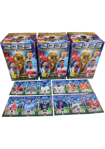 Start Futbol 50 Jelatinli Poşet - 150 Adet Futbolcu Kartı + Mini Oyuncak ve Şeker Hediye Oyun Kağıtları fırsatları
