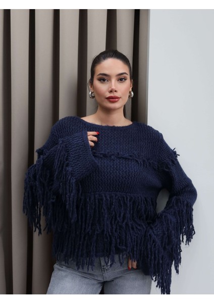 Saçaklı Salaş Örme Triko Kazak fırsatları