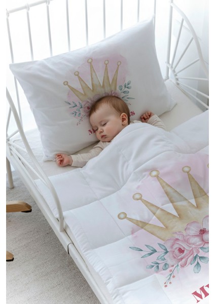 Organik Baskılı Bebek Boy (100X150) Yorgan Seti - For Baby Serisi - Little Princess fiyatları