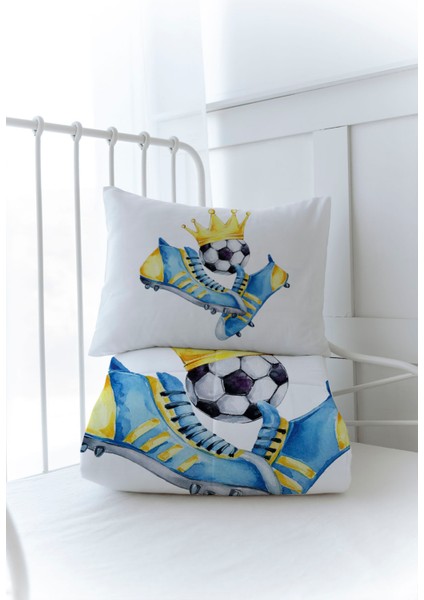 Organik Baskılı Bebek Boy (100X150) Yorgan Seti - For Baby Serisi - Sarı - Lacivert modelleri