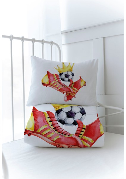 Organik Baskılı Bebek Boy (100X150) Yorgan Seti - For Baby Serisi - Sarı - Kırmızı modelleri