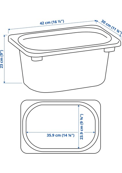 Trofast Saklama Kutusu Kırmızı 42 x 30 x 23 cm fiyatları