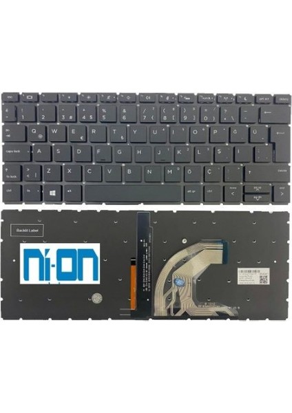 Nion Hp L40740-001 L40740-141 Notebook Klavye (Siyah Aydınlatmalı Tr)