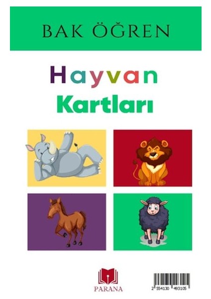 Hayvanlar - Bak Öğren Kartları - Ilk Bilgilerim