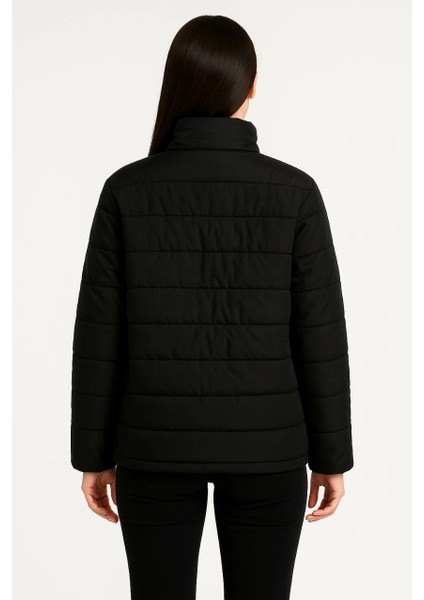 Kadın Bomber Mont Ceket – Su Itici Kumaş, Kapitone Astarlı, Fermuarlı, Kışlık - Siyah fiyatları