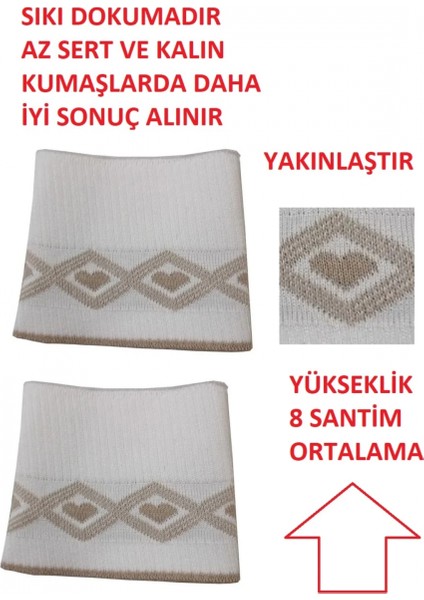 Ribana Kumaş Triko Kalpli Kol Bantı Kol Manşeti ( Triko Dur )