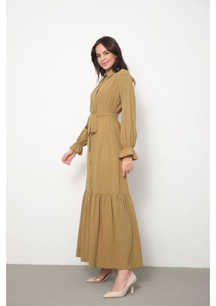 1192 Maxmu Kaplama Düğmeli Elbise fiyatları